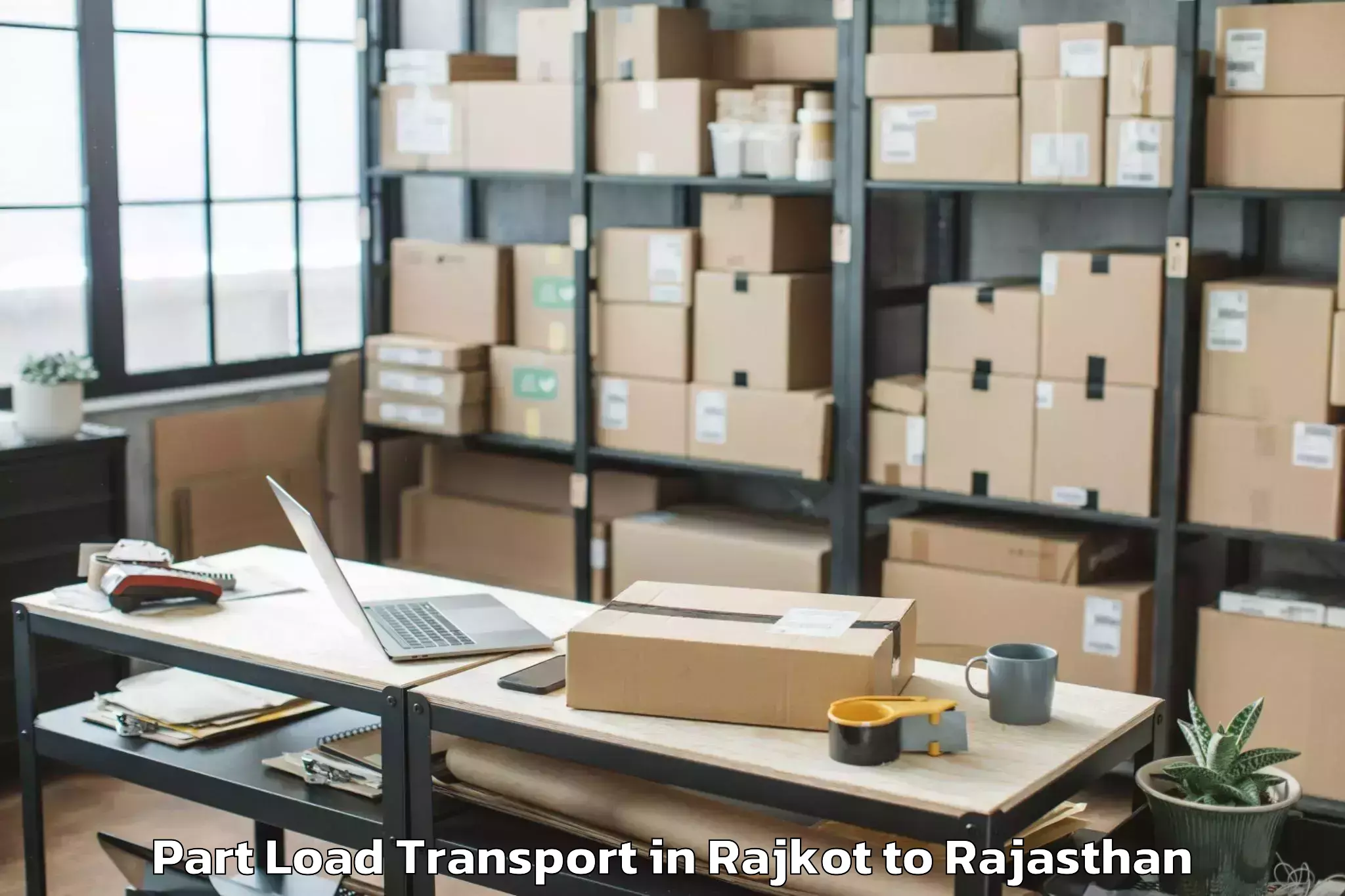 Easy Rajkot to Rajasthan Technical University Part Load Transport Booking